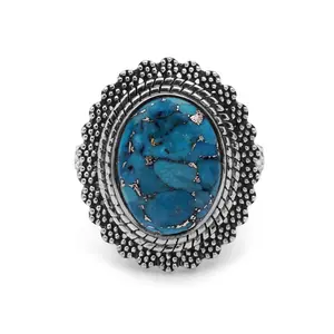 7.65 Cts Turquoise Ring in 925