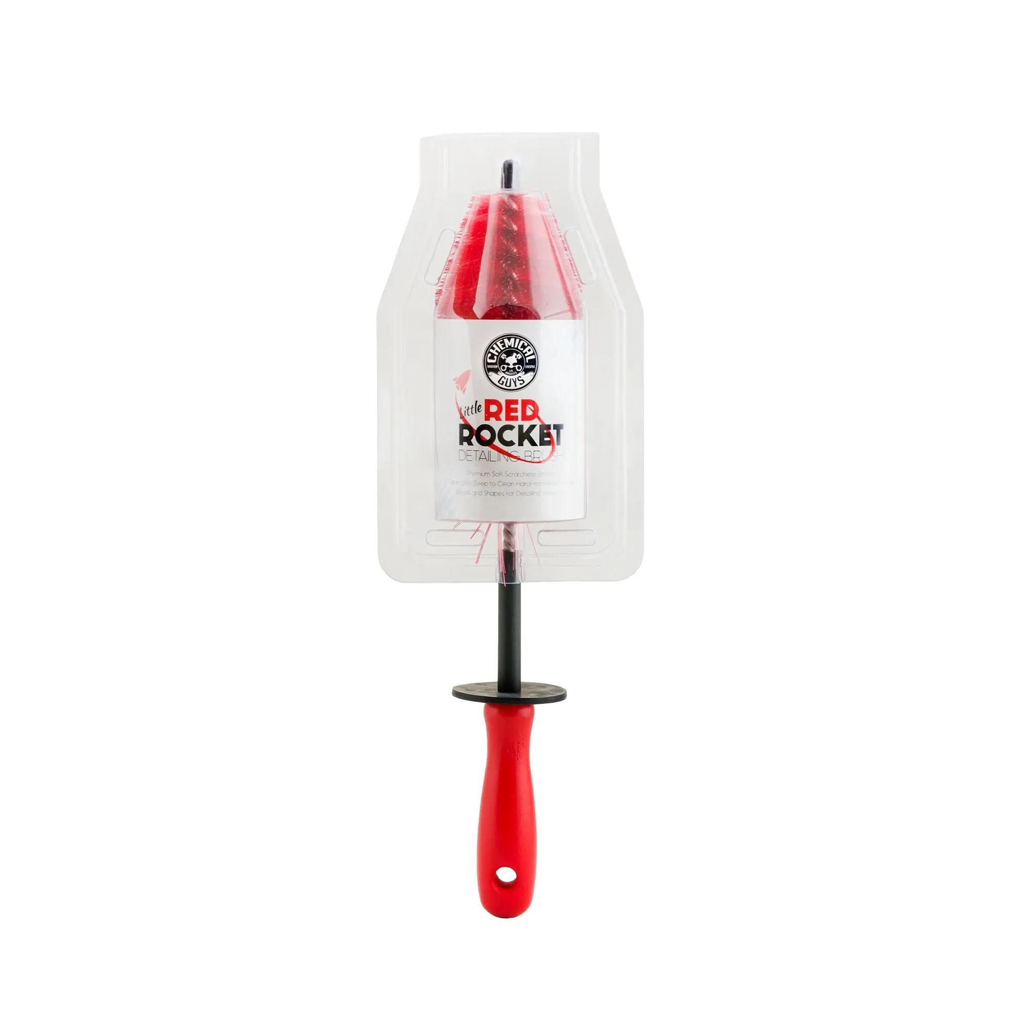 CHEMICAL GUYS Red Rocket Car Brush Tool - 9-in, Innovative Design, Deep Scrubbing for Wheels, Effective Car Detailing Accessory
