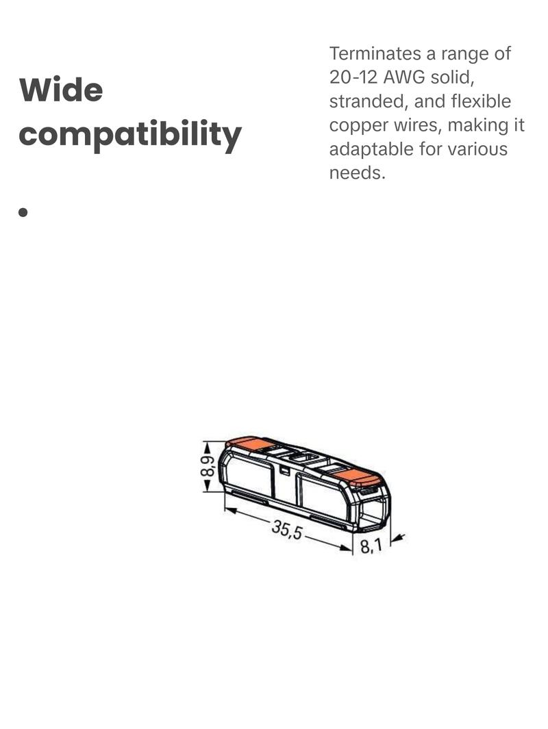 WAGO 221-2401 LEVER-NUTS 12pc Compact Splicing Inline Wire Connectors with Case