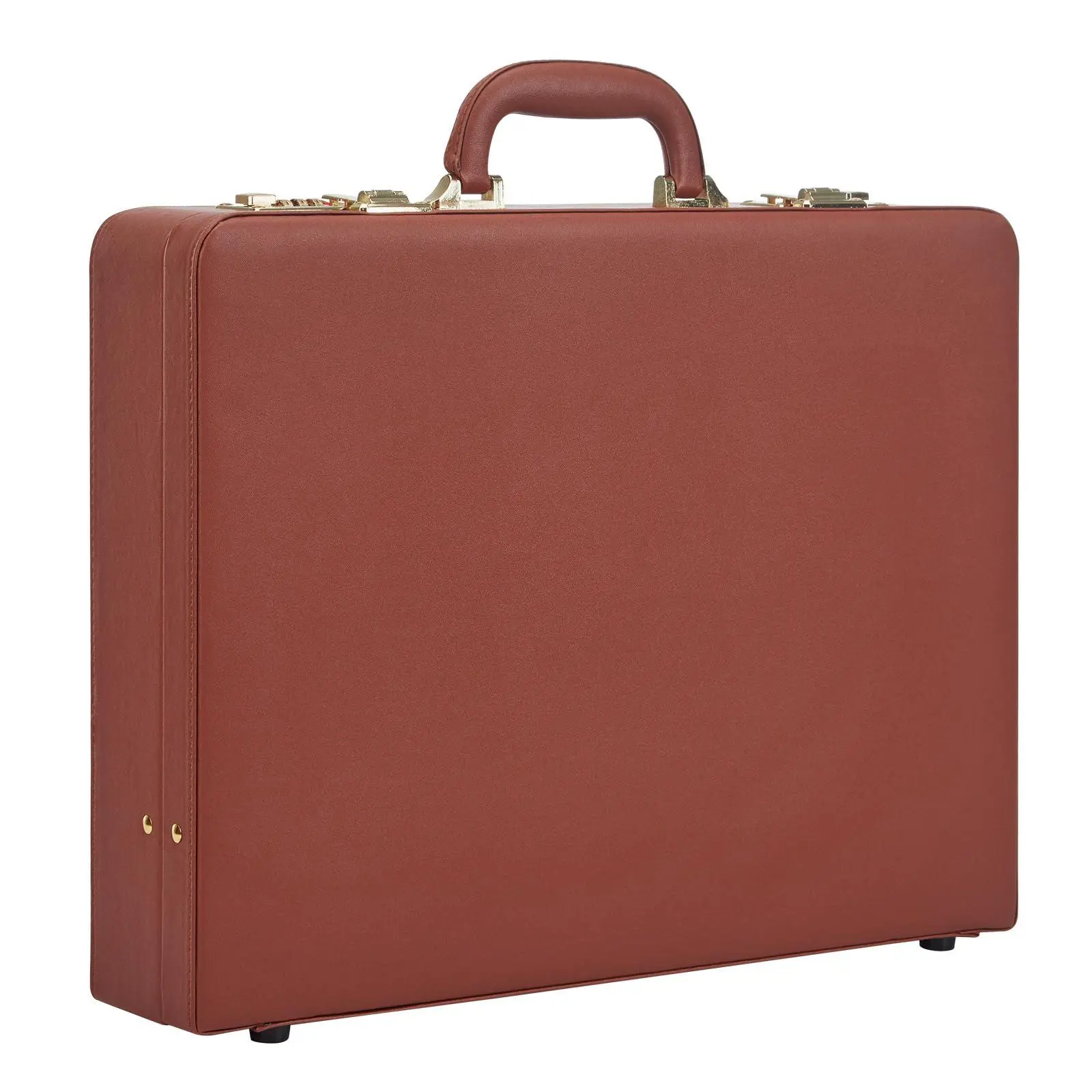 Briefcases for Men, Professional Leather Briefcase | Dual Combination Lock, Hard Side, Expandable Attache Case, 15.6" Laptop, Work Office Travel