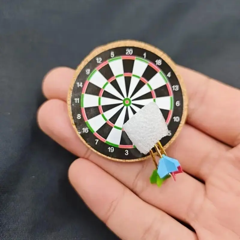 Miniature Dartboard Set with 3 Darts - Perfect for Party Games, Home Decor & Dollhouse Displays Darts Sets