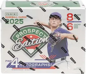 2025 Panini Prospect Edition Baseball Hobby Trading Card Box (4 Autographs Per Box)
