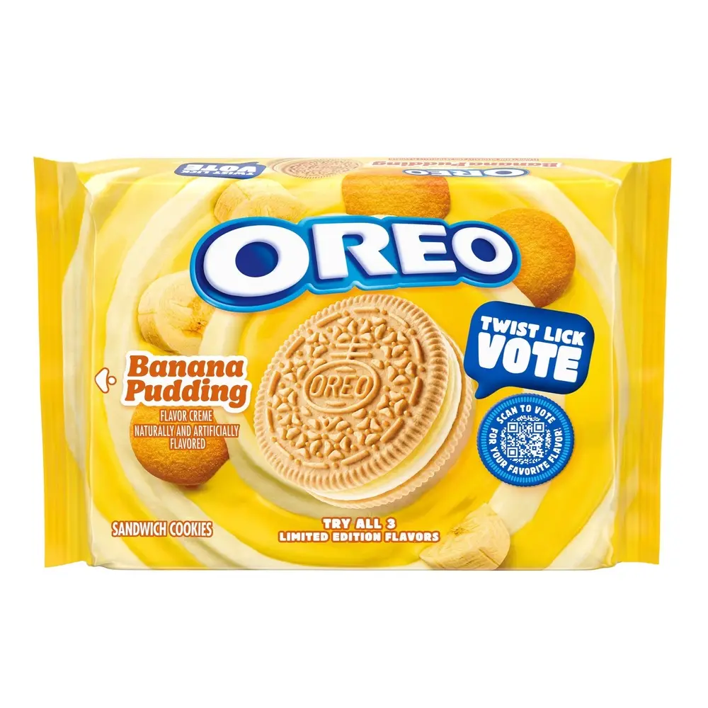 OREO Banana Pudding Sandwich Cookies, Limited Edition, 10.68 oz