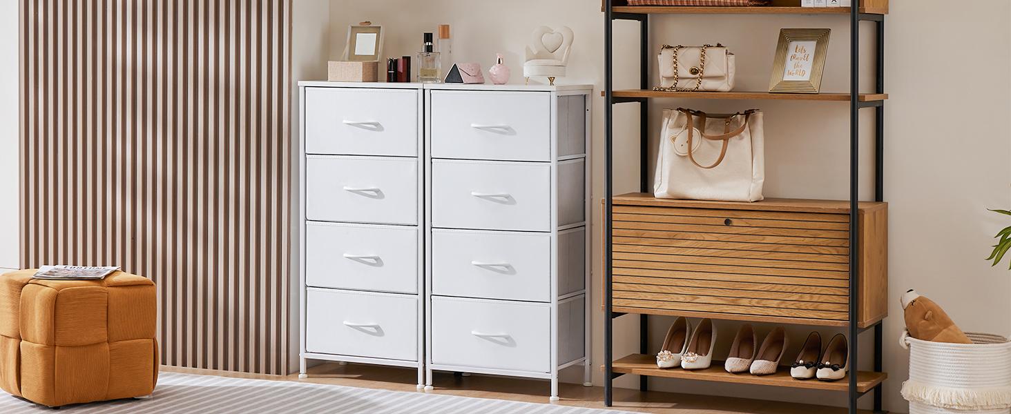 Cupboards Cabinets Dresser for Bedroom, Storage Drawers, Fabric Storage Tower with 4 Drawers, Organizer Unit, with Wooden Top for Closet, Living Room Cupboards Cabinets Dresser for Bedroom, Storage Drawers, Fabric Storage Tower with 4 Drawers, Organizer Unit, with Wooden Top for Closet, Living Room