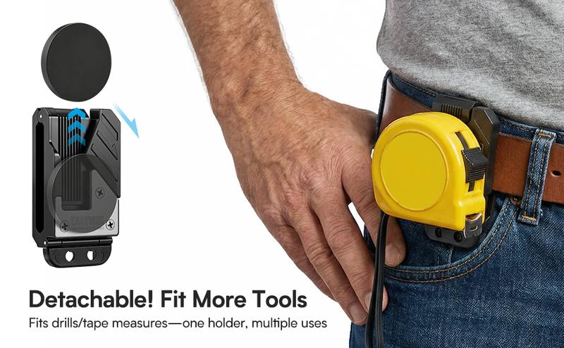 MagMaster Magnetic Tool Holder Strong Clip-On Belt Magnet Holster for Screws Nails Hammer Sockets Pliers Screw Driver Trowel Drill Bit Wrench or Any Magnetic Tools and Hardware Gift for Christmas New Year