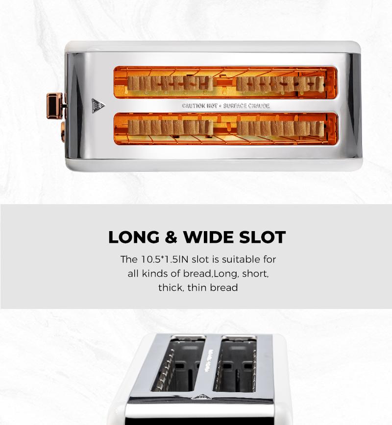 Pukomc Toaster 4 Slice with Wide Slots for Bagels, Waffles & Toast, 6 Browning Levels, Stainless Steel, WT-8500 Black (1500W) Breakfast Sandwich Maker Toastie Machine Kitchen Appliances Pukomc Toaster 4 Slice with Wide Slots for Bagels, Waffles & Toast, 6 Browning Levels, Stainless Steel, WT-8500 Black (1500W) Breakfast Sandwich Maker Toastie Machine Kitchen Appliances