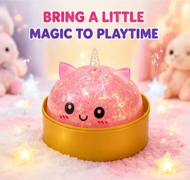Glittered Unicorn Squeeze Toy - Reusable Stress Relief Sensory Play Classic Novelty Toy for Kids, Reusability