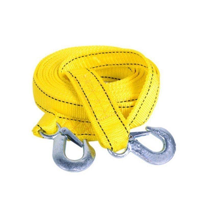 Car Tow Strap, 4m, 5-Ton, Double-Layer Thickened, with Portable Bag, Off-Road Towing Rope, Winch Cable, Recovery Strap