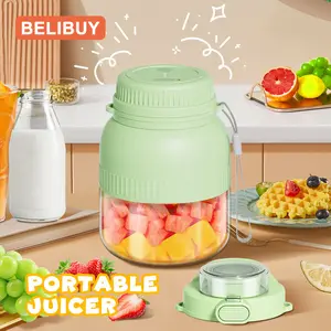 High-capacity portable blender, USB‑C charging, 500 ml personal travel blender for smoothies, shakes, and fresh juices, self-cleaning function, leakproof lid, 10 stainless steel blades, powerful blending, compact size, mixing function, convenient and mult