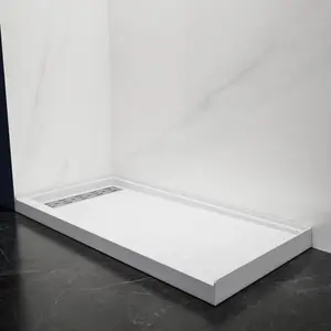 Solid Surface Shower Pan 30 x 60 – Slip Resistant Shower Base | Pequod Series