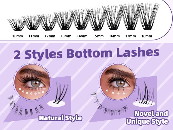 B&Q Love Letter Kit l Manga Lash & Invisible Band Bottom Spiky Volume Lash Clusters,Bond & Seal,Remover,DIY Eyelash Extensions Wet Look Anime Lash Makeup Cosmetic