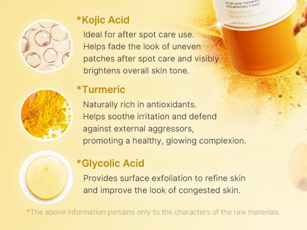 [NEW] Kojic Acid Turmeric Toner for Face & Body | Daily Toner for Uneven Skin Tone & Texture | Niacinamide, Glycolic Acid for Clear Glass Skin | Korean Skin Care | 250ml