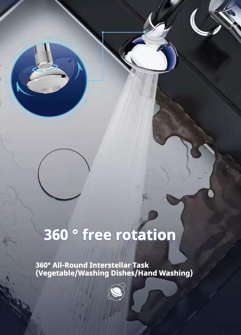 【CleanFlow Studio】Flexible Faucet Extender | 360° Reach & Splash-Proof | High-Pressure Power Rinse | Quick Twist-On Setup | Universal Fit for Sinks