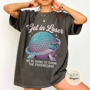 Vintage Spaceship Earth Epcot T-Shirt, Get in Loser Thank The Phoenicians Matching Family Vacation Shirts Epcot World Tour shirt