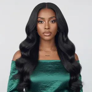 Noble Layered Cut Synthetic Loose Body Wave Lace Front Wigs 26 Inch