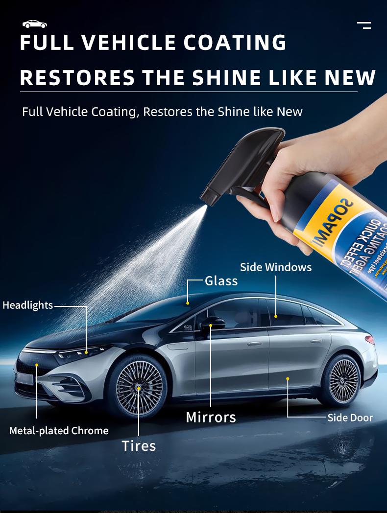2025 Upgrated 500ML Advanced Formula 3-in-1 SOPAMI Car Coating Spray Protection Quick Car Wax Polish Glass Oil Film Remover Clear Coat Black Can Dypaint Ceramics Pray 2025 Upgrated 500ML Advanced Formula 3-in-1 SOPAMI Car Coating Spray Protection Quick Car Wax Polish Glass Oil Film Remover Clear Coat Black Can Dypaint Ceramics Pray
