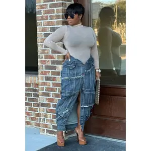 Lareesa Remix Denim Utility Skirt