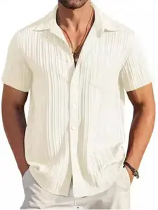 Men's Full Size Button Up Short Sleeve Shirt Plus Size