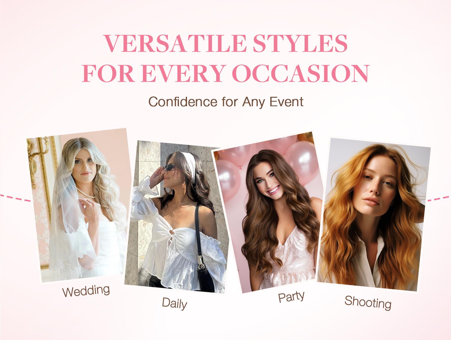 GOO GOO Hair Extensions Elf Curl Clip in Human Hair Extensions, 7Pcs/9Pcs 18-22Inch Elf Curl Clip in Human Hair Double Weft Natural Curl Hair Full Head for Women#Greenish#TikTokShopSpringGlowUp