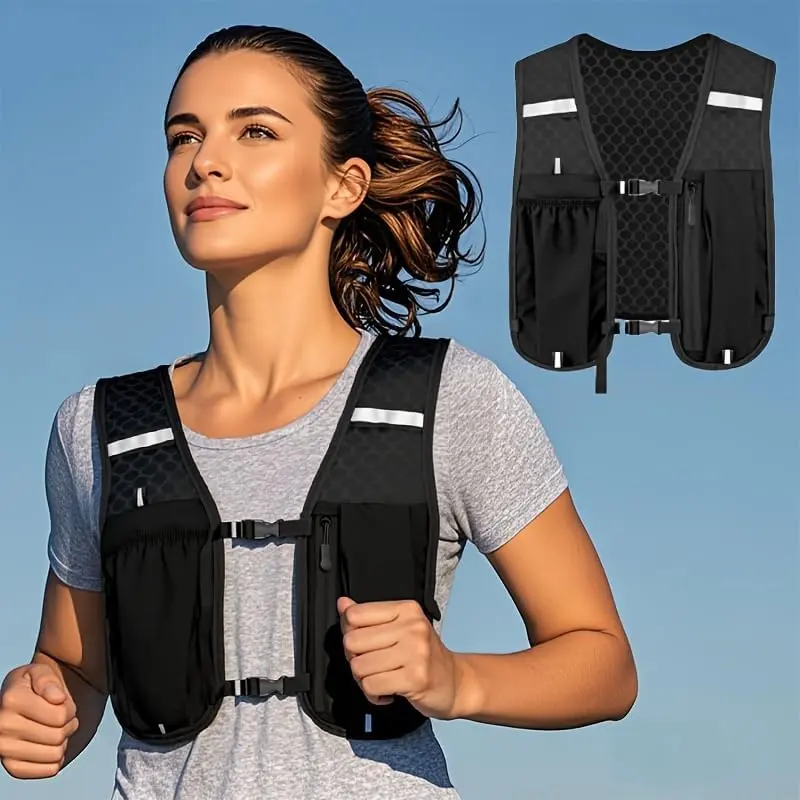 Lightweight Breathable Sweat-Wicking Running Vest Pack – Adjustable Hydration Backpack for Trail Running, Marathon, Cycling & Hiking, Large Capacity Unisex Sports Bag for Fitness, Travel.Gym stuff