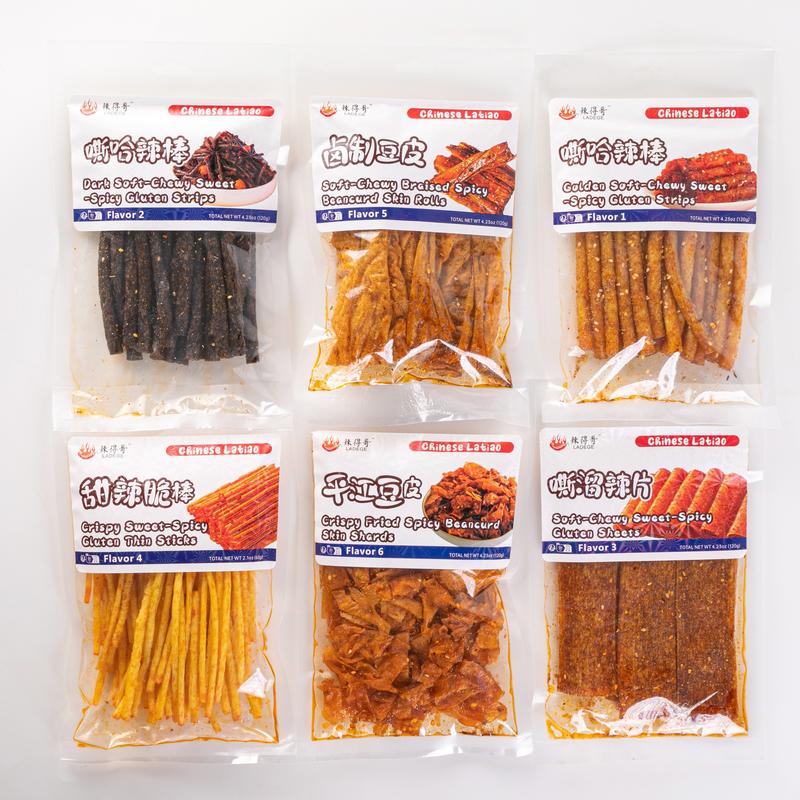 Chinese spicy snack strips，6-pack，Net Content: 23.28 oz （660g）