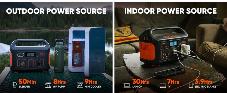 Jackery Portable Power Station Explorer 500 For Winter travel-ready, 518Wh Outdoor Solar Generator Mobile Lithium Battery Pack with 110V/500W AC Outlet (Solar Panel Optional) for Home Use, Emergency Backup,Road Trip Camping power emergency  generator