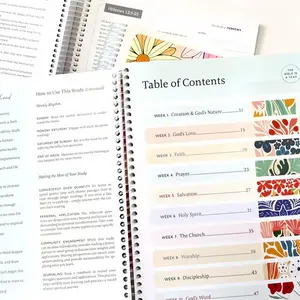 A one-year Bible 52-week The Bible in a Year journal withcute floral spiral notebook for daily scripture reading andnotes. Use this beautiful and easy-to-use tracker to planyour bible study each week,A holiday gift