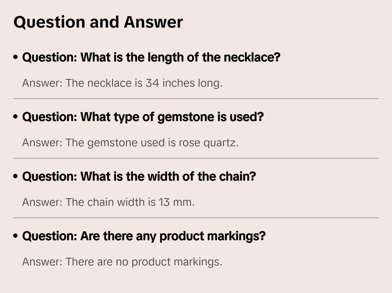 Rose Quartz Beaded Necklace