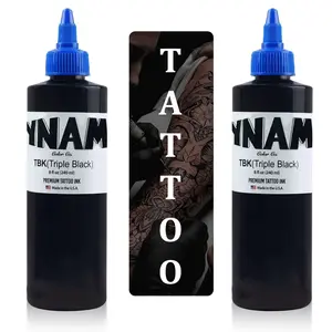 Professional 2 Pack Triple Black Tattoo Ink, Sterilized Hypoallergenic Long-Lasting Pigment for Outlining, Shading & Filling, Suitable for Pro & Beginner Tattoo Artists
