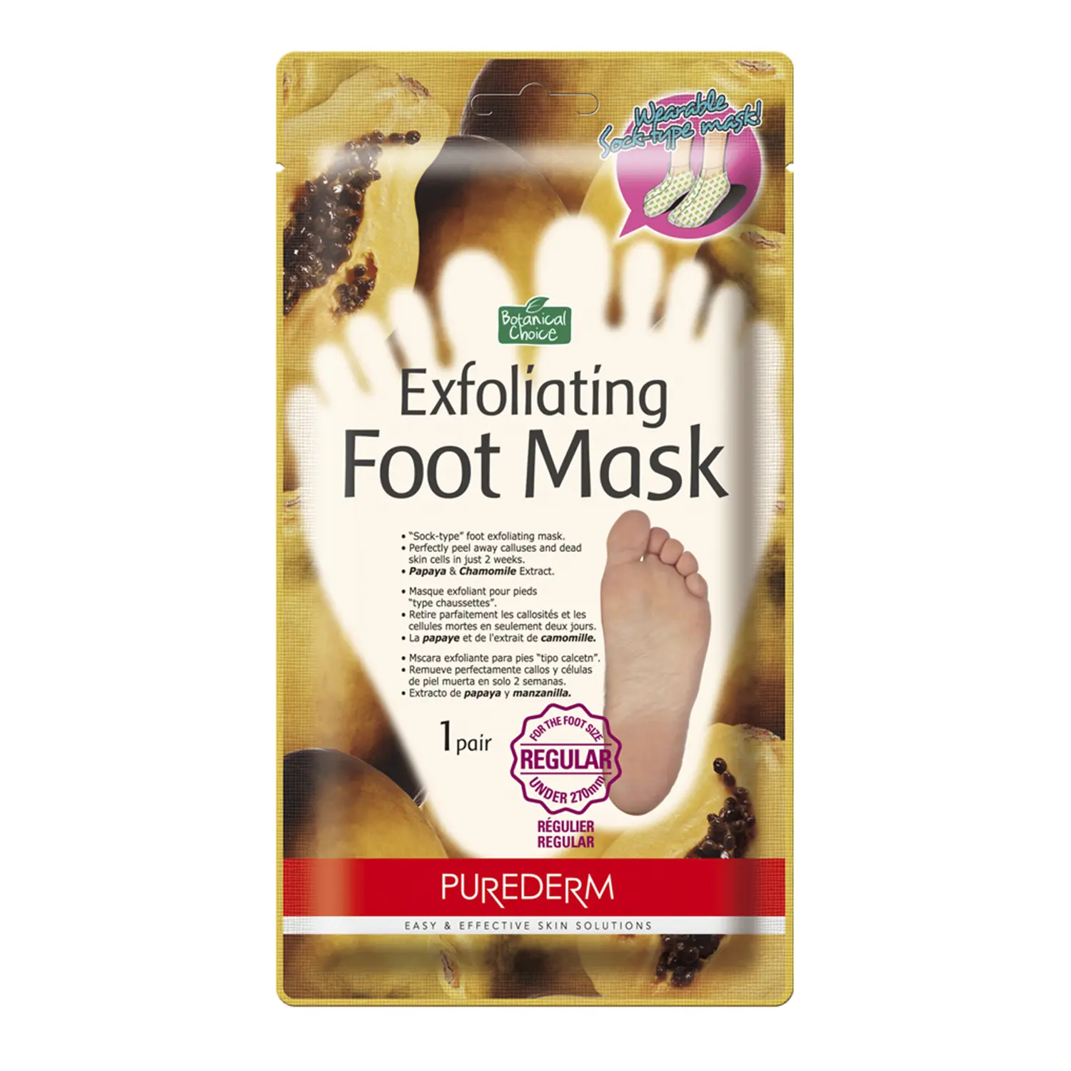 Purederm Exfoliating Foot Mask 1 Pair