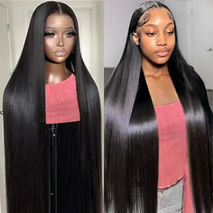 13x6 Lace Front Wigs Human Hair 180 Density Straight HD Lace Front Wigs Pre Plucked Straight Glueless Human Hair 13x6 HD Frontal Human Hair Wig for Women