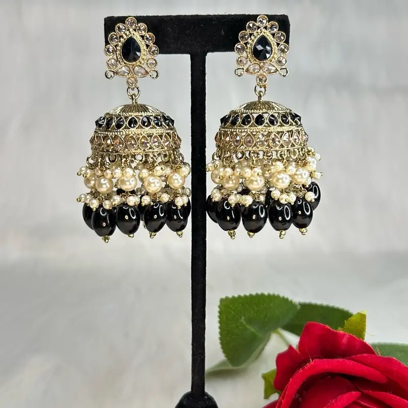 Desi Gorgeous Reverse Ad Polki Jhumka Desi Gorgeous Reverse Ad Polki Jhumka