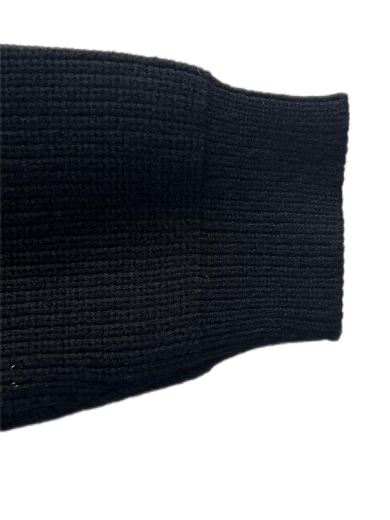 Joyfunear 2pc Set Top & Bottoms - Minimalist Crew Neck Long Sleeve Fitted Black Casual Basic Suits for Women