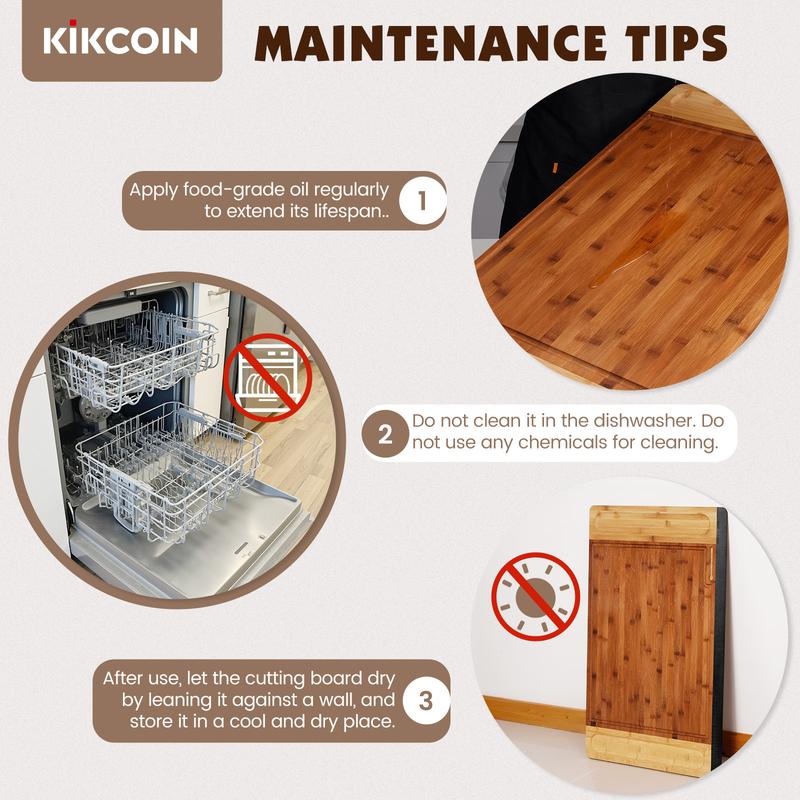 [Christmas Gift]4-in-1 NoteBoard 2-Tone Kikcoin Charcuterie Cheese Snack Boards,Stove Cover,Kitchen Extra Large Bamboo Cutting Boards,Meat Fruit Salami Turkey Cheddar Crackers Platters Serving Tray,Housewarming Wedding Home Food Wooden