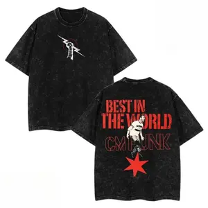 Retro Vintage Limited Edition WWE CM Punk Best In The World Ringe - Wash Tee Clothes Cotton T-Shirt Top Menswear Soft