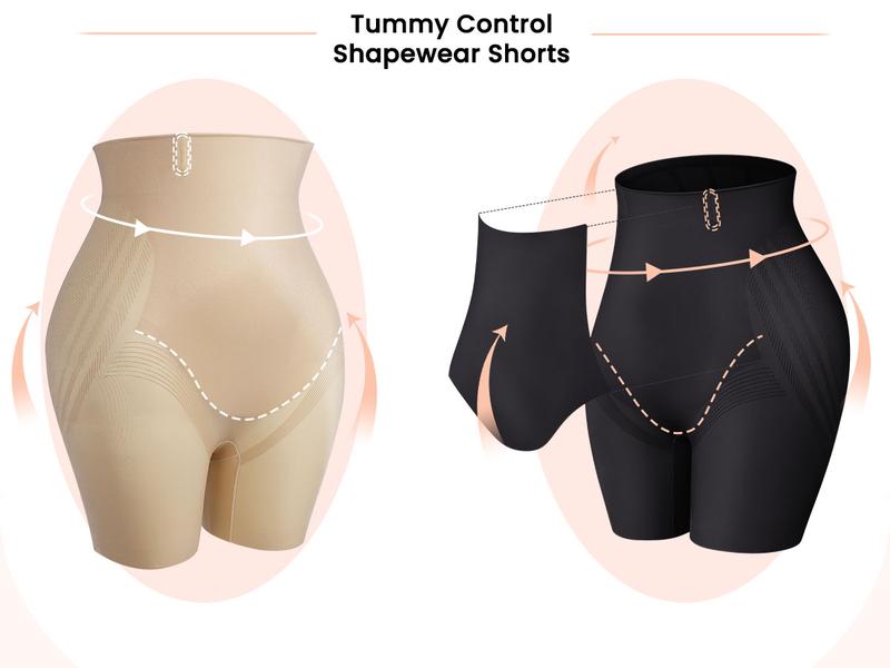 Vertvie Women's Tummy Control Shapewear Shorts High Waisted Seamless Body Shaper Underwear Butt Lifting Thigh Slimmer Breathable Soft Spandex Smooth