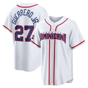 Vladimir Guerrero Jr. Dominican Republic Jersey,White 2026 World Baseball Classic,Limited Stitched Shirt