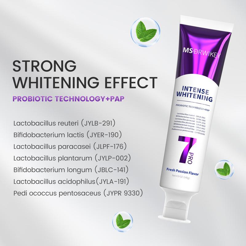 MSDRWIKEY 3-Pack Toothpaste Combo | 7Pro Fresh Formula | Fluoride-Free Enamel Repair & Sensitive Teeth Care