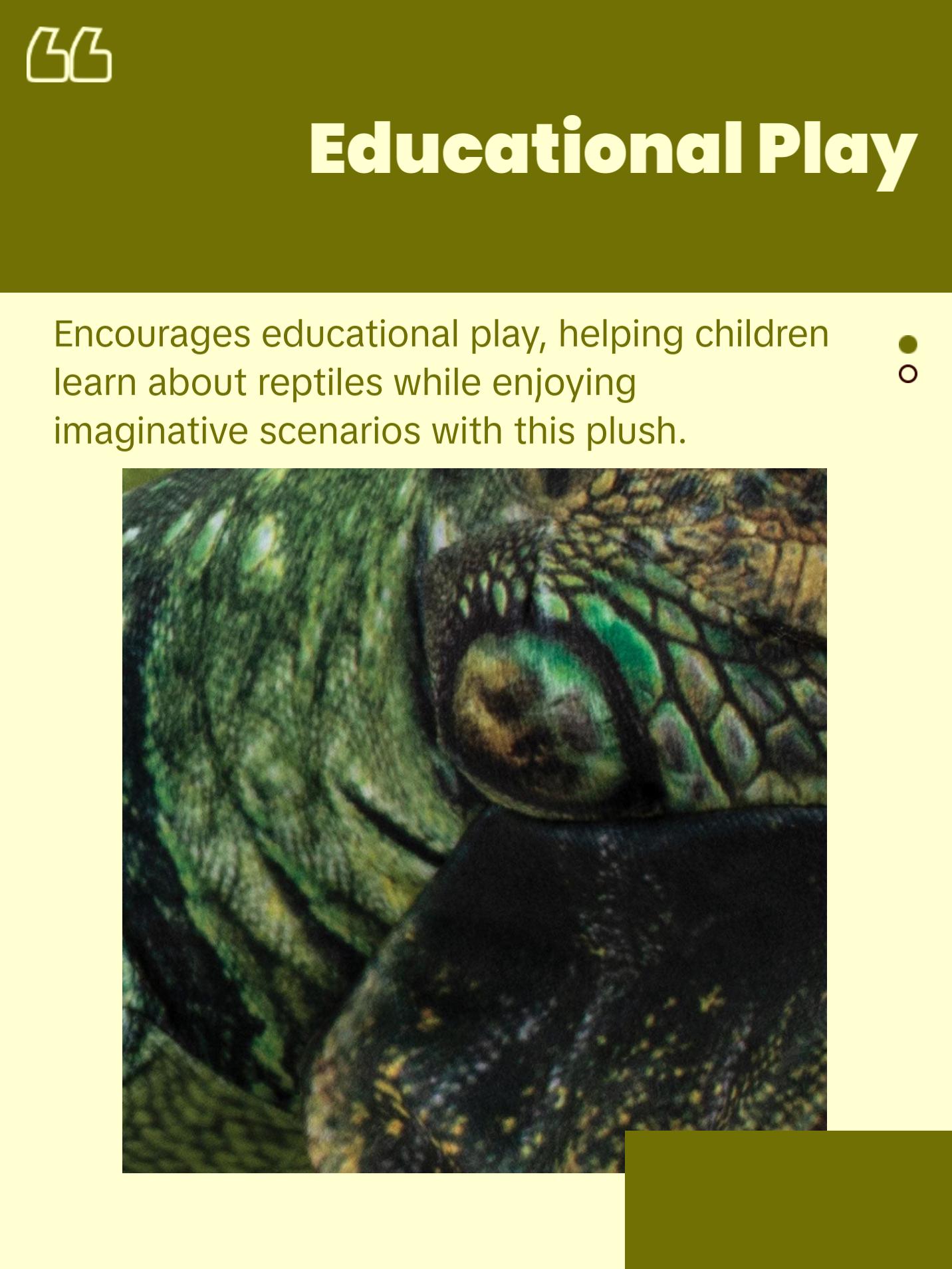 Real Planet™ Green Iguana Realistic Plush Stuffed Animal