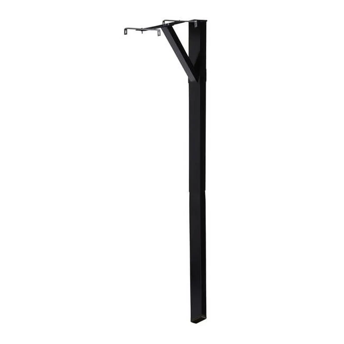 212 MAIN Traditional Powder-Coated Black Steel Mailbox Post, 59.9 in., Outdoor Garden Mailbox