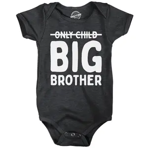 Only Child Big Brother Baby Bodysuit Funny Sarcastic Jumper For Infants Funny Baby Onesies Novelty Onesie Black -