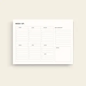 Weekly Desk Planner Weekly Desk Planner