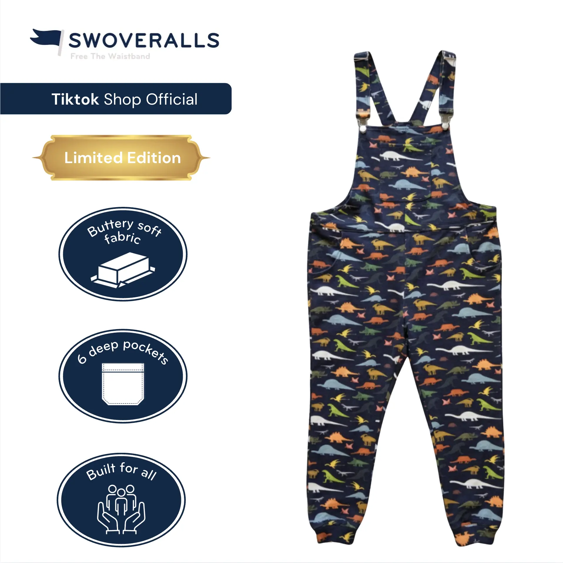 Swoveralls | Cozy One-Piece Loungewear Sweatpants Overalls | Limited Edition Colors