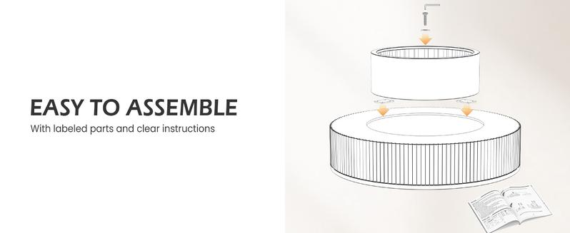 YOUDENOVA 31/35" Round Fluted Coffee Table Modern Wood Circle Veneer Handcrafted Relief Tea Table with Sturdy Pedestal for Living Room Black MDF Material Easy Assembly rios  interiors