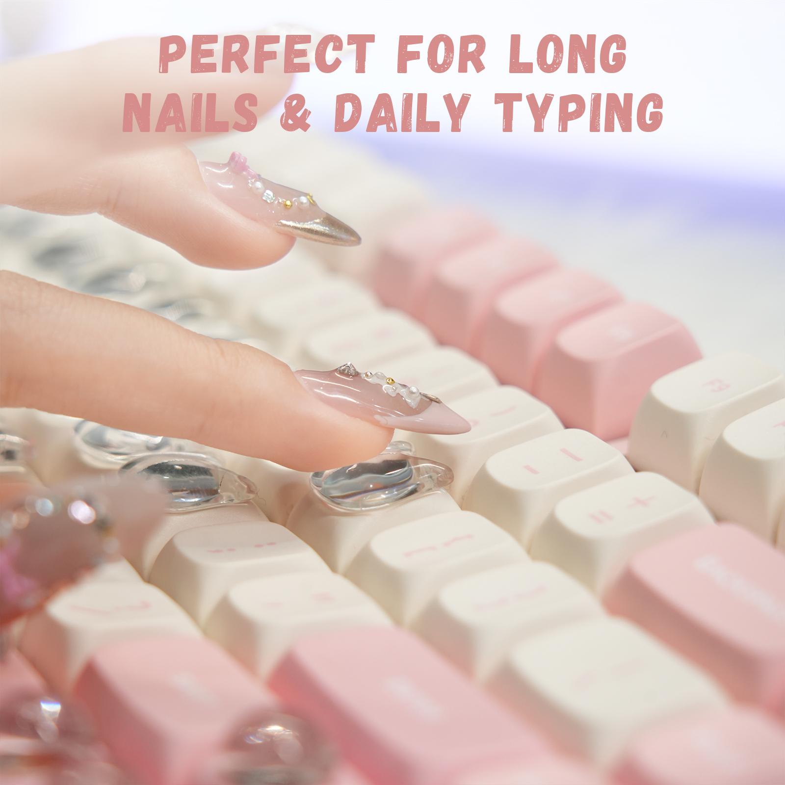 AULA Cat-Shaped Clear Glass Typing Stickers for Long Nails Fully Transparent Sticker Compatible with Desktop Laptop Keyboard & Button Booster Set 30pcs Gaming Keyboard Accessories Nail-Friendly Design AULA Cat-Shaped Clear Glass Typing Stickers for Long Nails Fully Transparent Sticker Compatible with Desktop Laptop Keyboard & Button Booster Set 30pcs Gaming Keyboard Accessories Nail-Friendly Design
