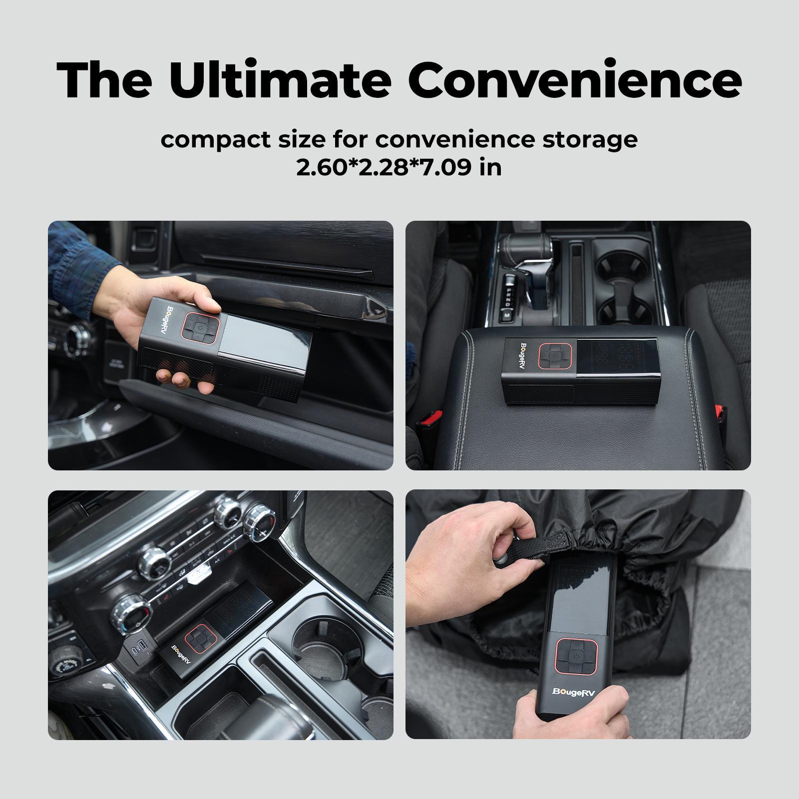 BougeRV Car Wireless Air Compressor,160 PSI Portable Tire Inflator with 20000mAh battery,Multifunctional&Automotive Electric Tire Inflator Pump for Car,Motorcycle,Bicycle,Ball,Car,Car Accessories, Men Gifts