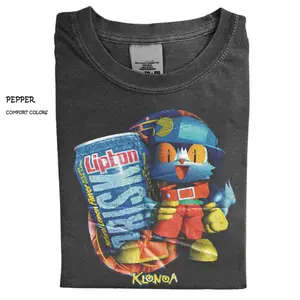 Comfort Colors Klonoaa Door to Phantomile T-Shirt, Retro Gaming Lipton Brisk Tea Graphic Tee, 90s Gamer Streetwear Tee, Gift for Retro Gamers