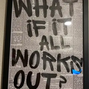 Retro Black And White Newspaper Poster What If It All Works Out Canvas Wall Art Positive Affirming Quote Minimalist Prints Painting For Home Bedroom Dorm Wall Decor