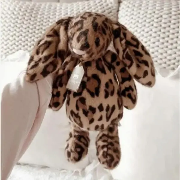 Jellycat Cobblehop Ruby Leopard Bunny Plush, Soft Collectible Stuffed Rabbit Stuffed Animals, Gift for Her, Birthday Decor