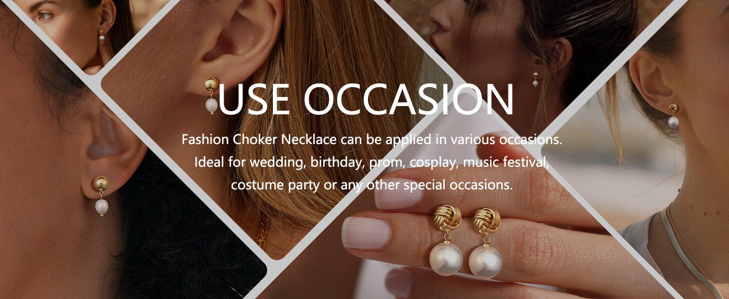 Tewiky Greenish Spring Jewelry, Exquisite Gold Necklaces for Women, Dainty Gold Herringbone Choker Necklace Thin Layered Snake Chain Jewelry for Gifts and Teen Gifts